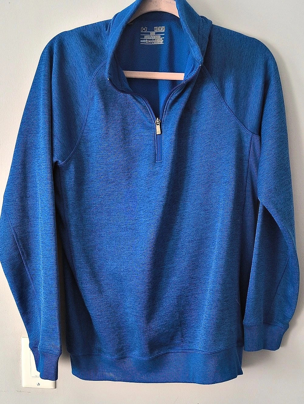 Under Armour ColdGear 1/2 Zip Men's Half-Zip Pullover in Blue Size Medium